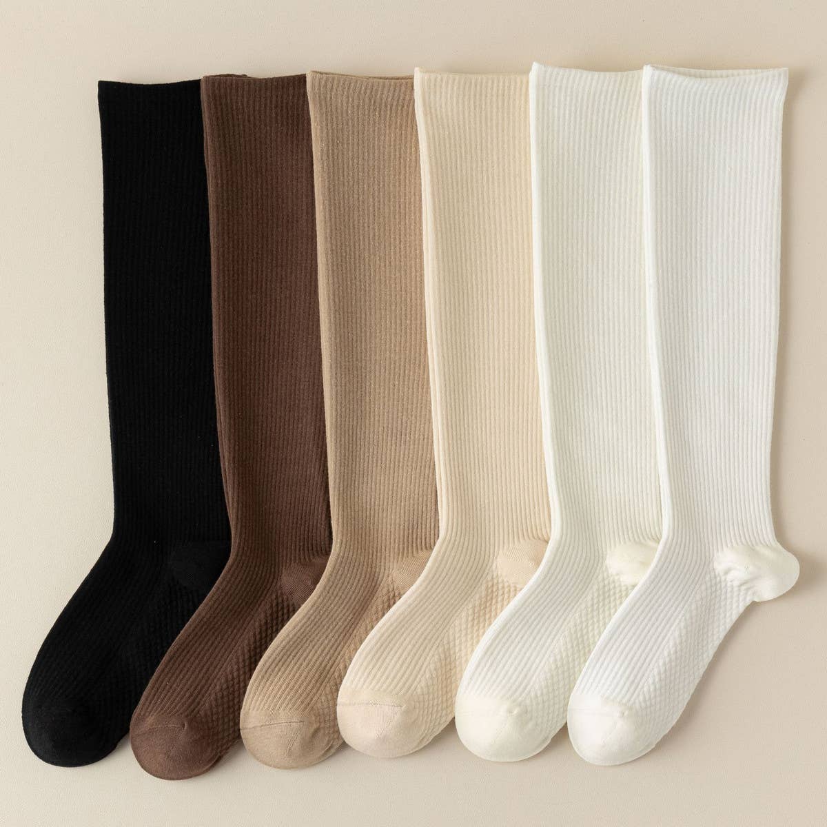 WOMEN STOCKINGS LEISURE SOLID COLOR TUBE SOCKS