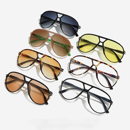 LETTER T DOUBLE BRIDGE LARGE FRAME SUNGLASSES