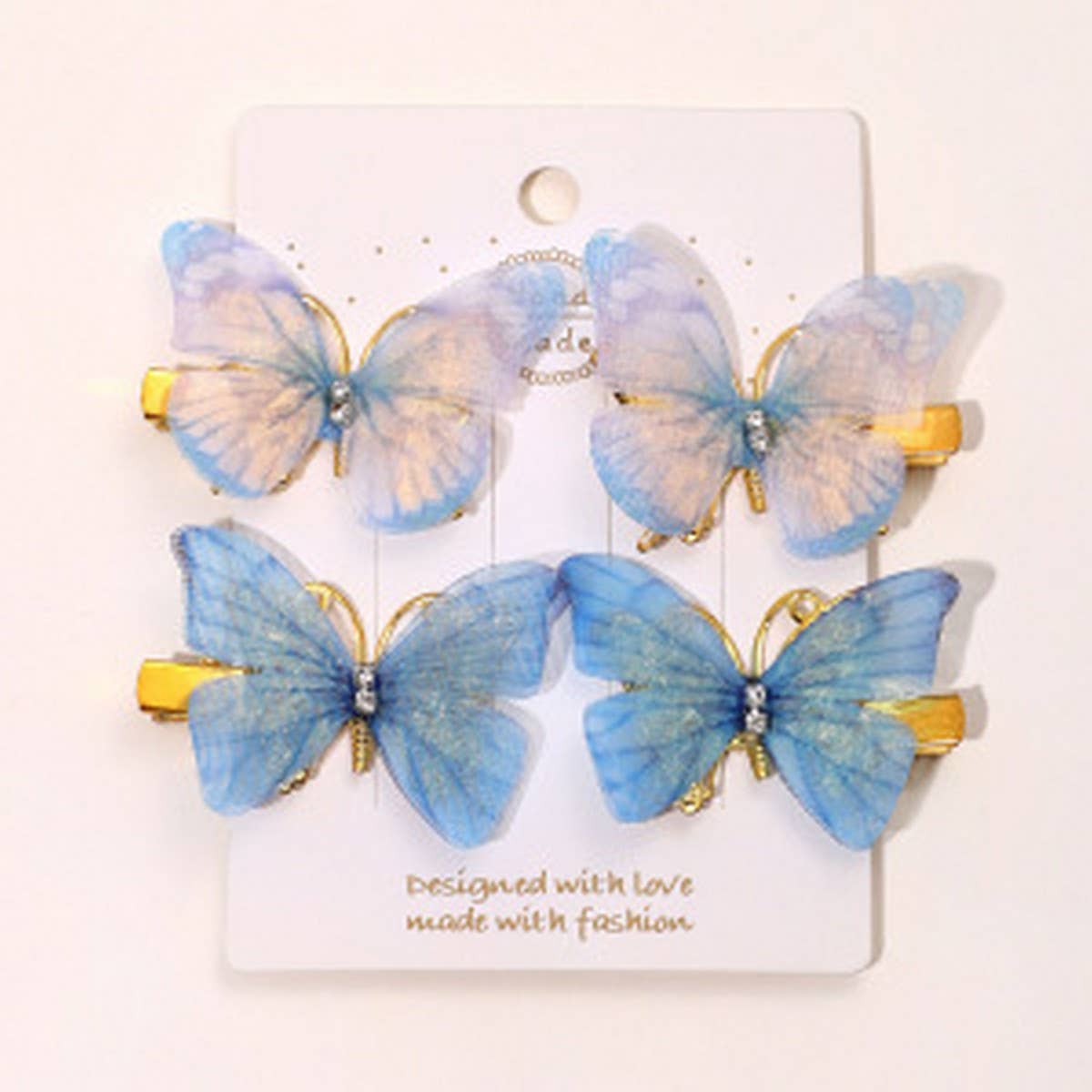 Shiny Sheer Butterfly Hair Accessories for Kids