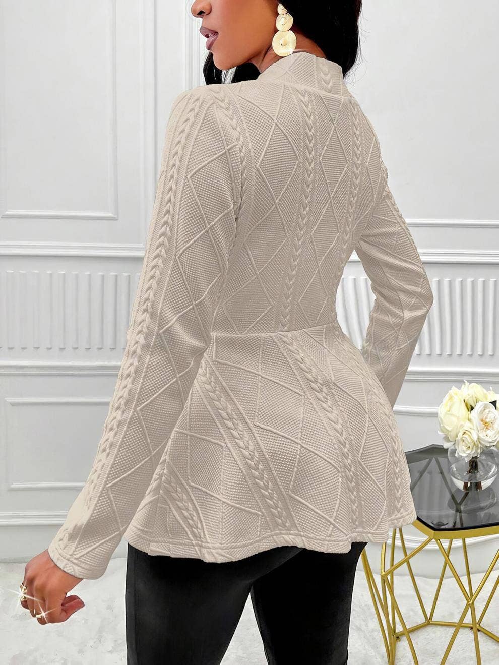 THICK-FIT FASHION JACQUARD BLAZER