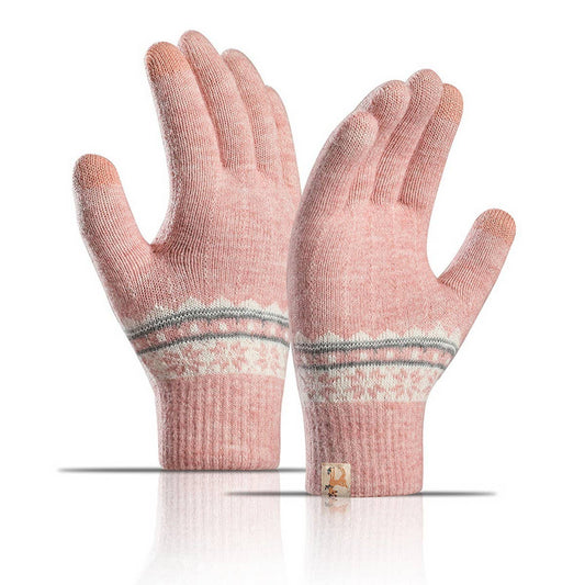 WINTER DOUBLE-LAYER FLEECE TOUCH SCREEN GLOVES