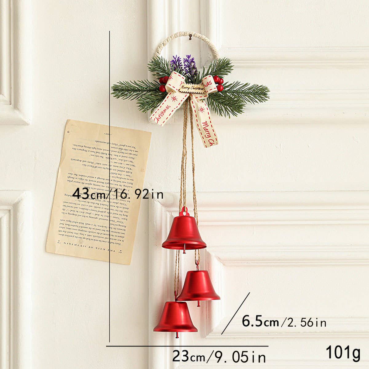 CWMM10365_CHRISTMAS BELL HANGING ORNAMENTS TREE DECORATIONS