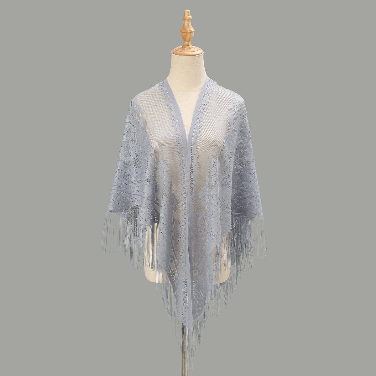 Solid Color Lace Scarf - Soft Shawl for Women_CWMM1995