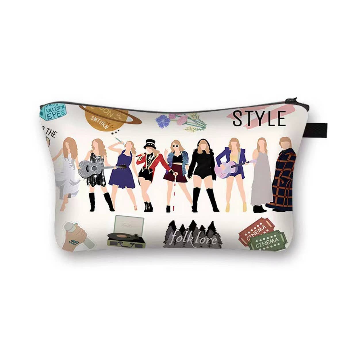 STYLISH PATTERNED WATERPROOF LINEN COSMETIC BAG_CWAB2257