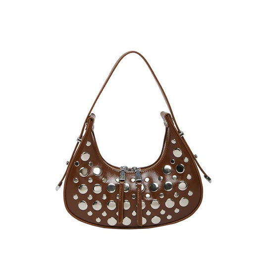 Rivet fashionable casual single-shoulder bag