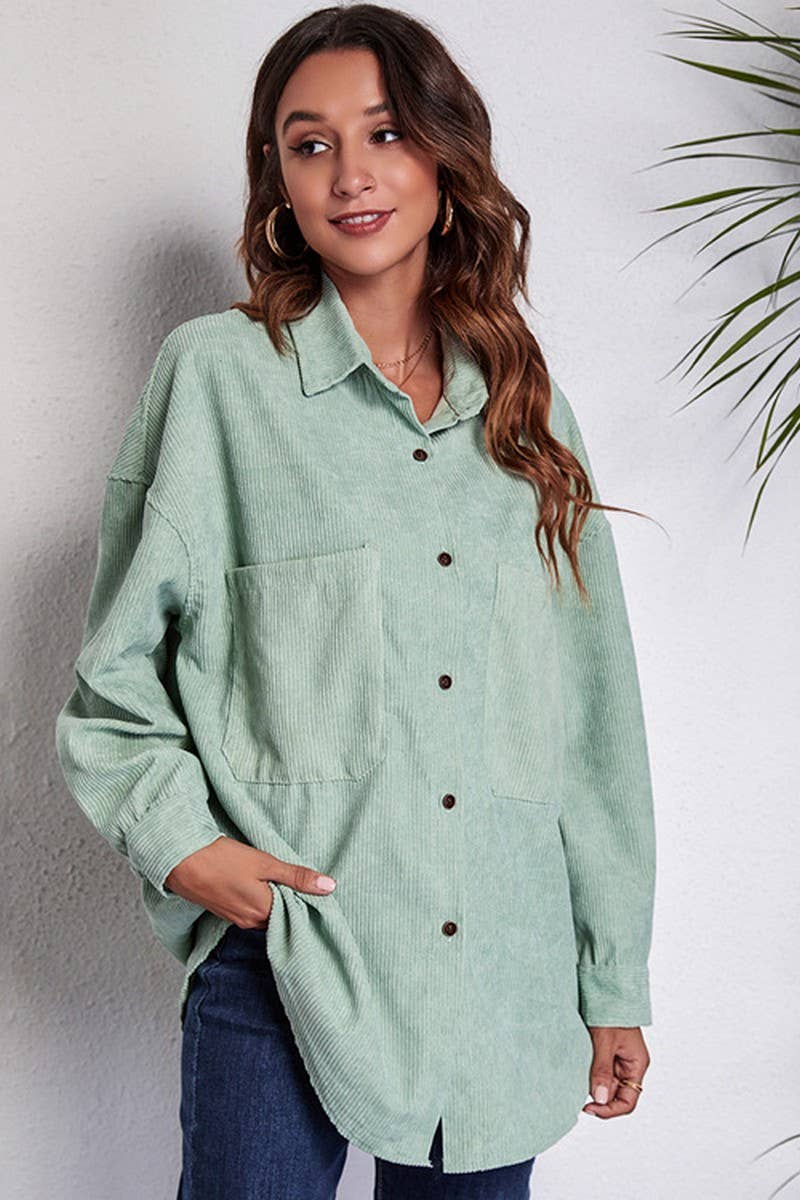 CWOCO1170_LOOSE CORDUROY DROPPED SHOULDER SHIRT JACKET