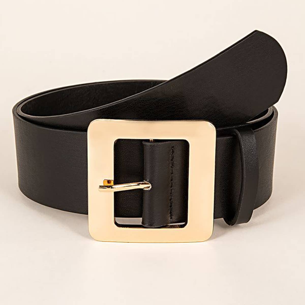 SQUARE PIN BUCKLE PU LEATHER BELT_CWABE0444
