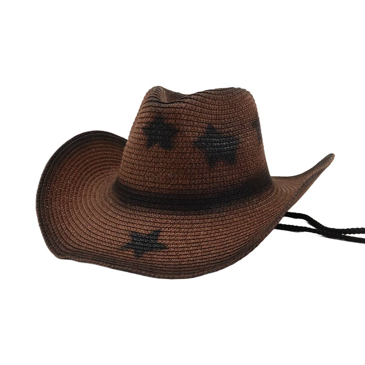 Unisex Western Star Spray Cowboy Sun Hat_CWAH04369