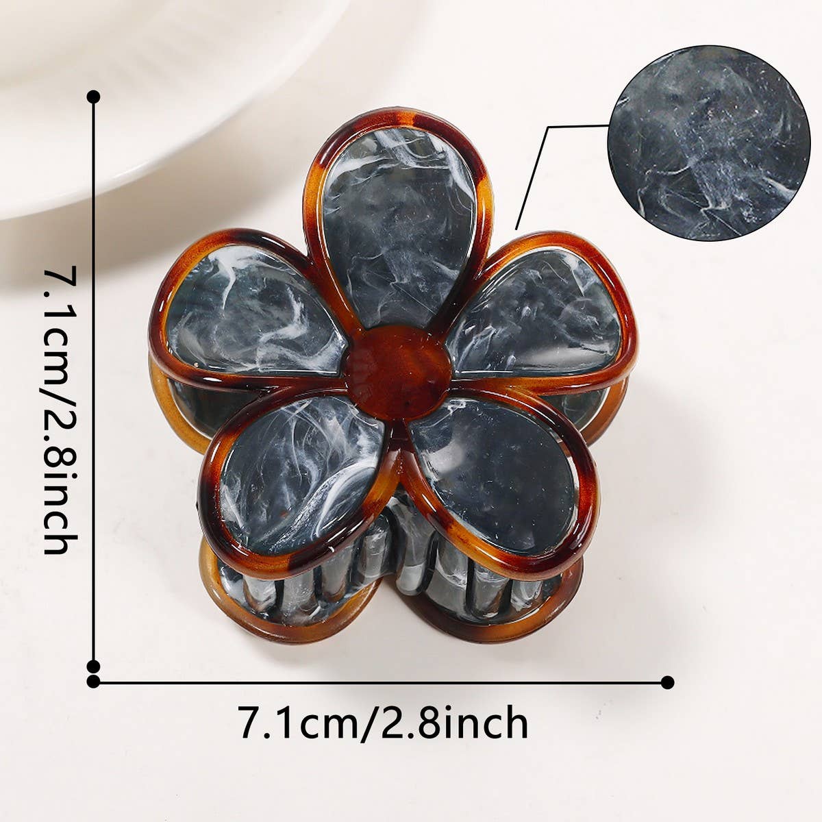 GOLD FLORAL FLOWER HAIR CLAW CLIPS FOR FALL_CWAHA0681