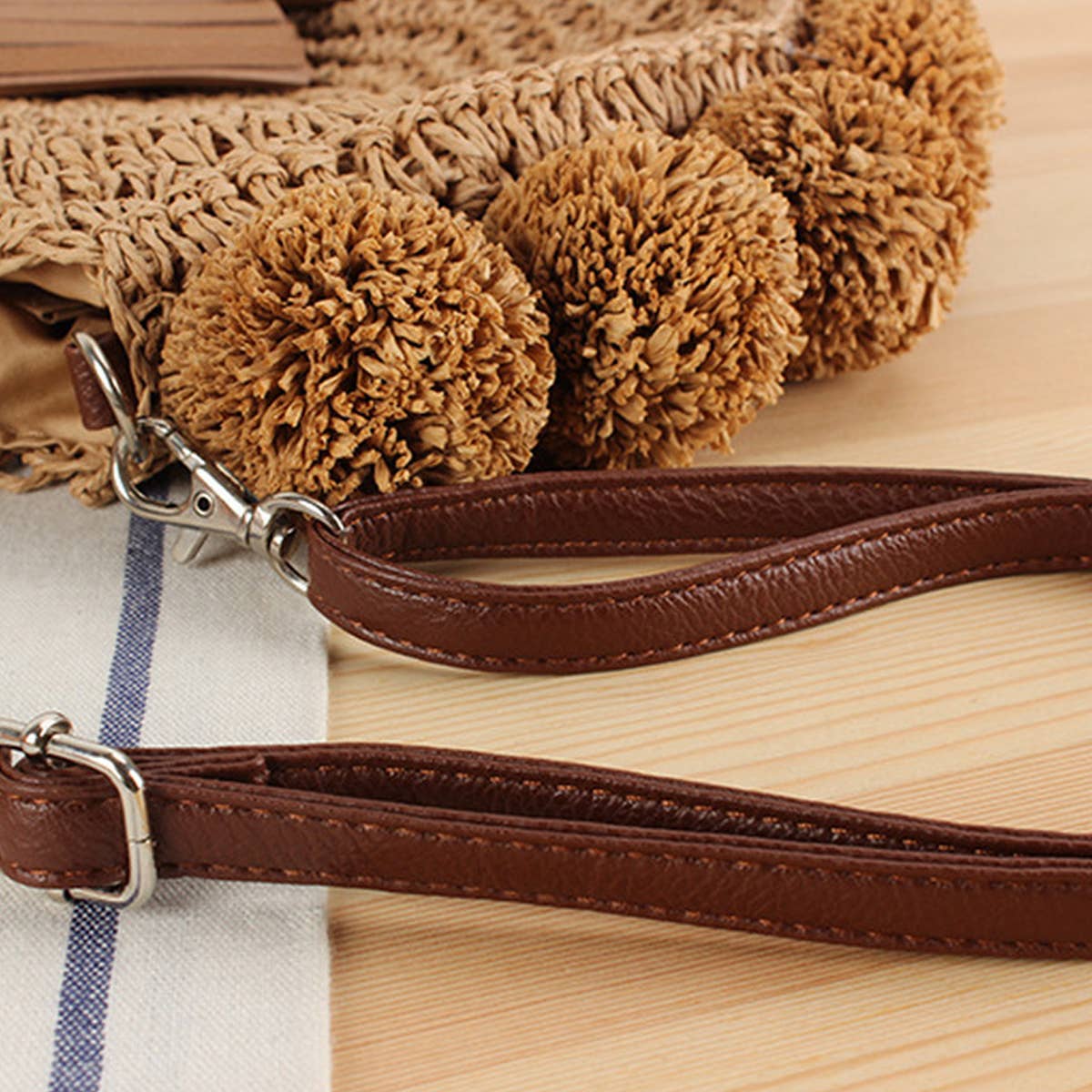 BALL CROSSBODY TASSEL BEACH WOVEN BAG_CWAB2119