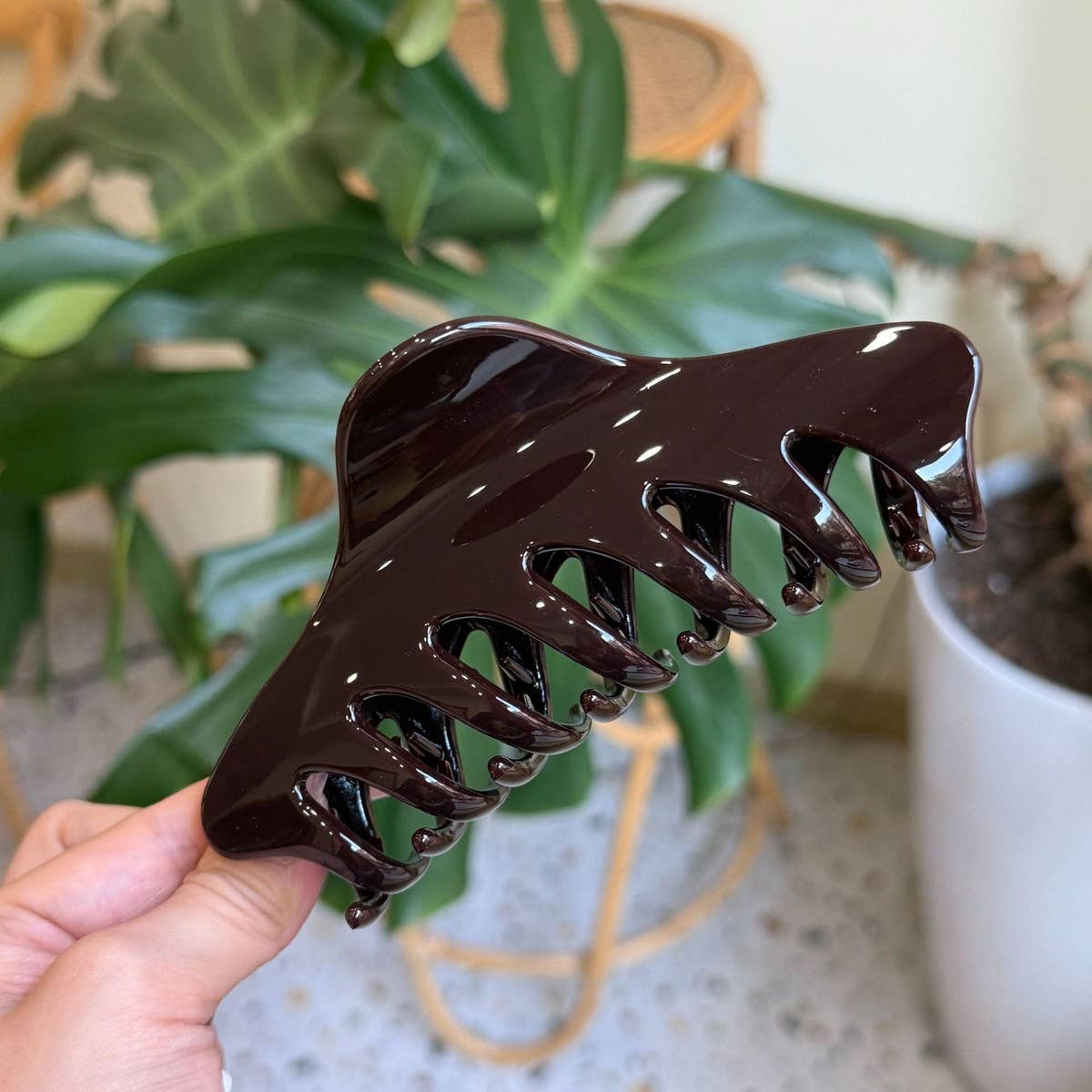 CWAHA4584_NEW SIMPLE BUTTERFLY BUCKLE KEEL HAIRPIN