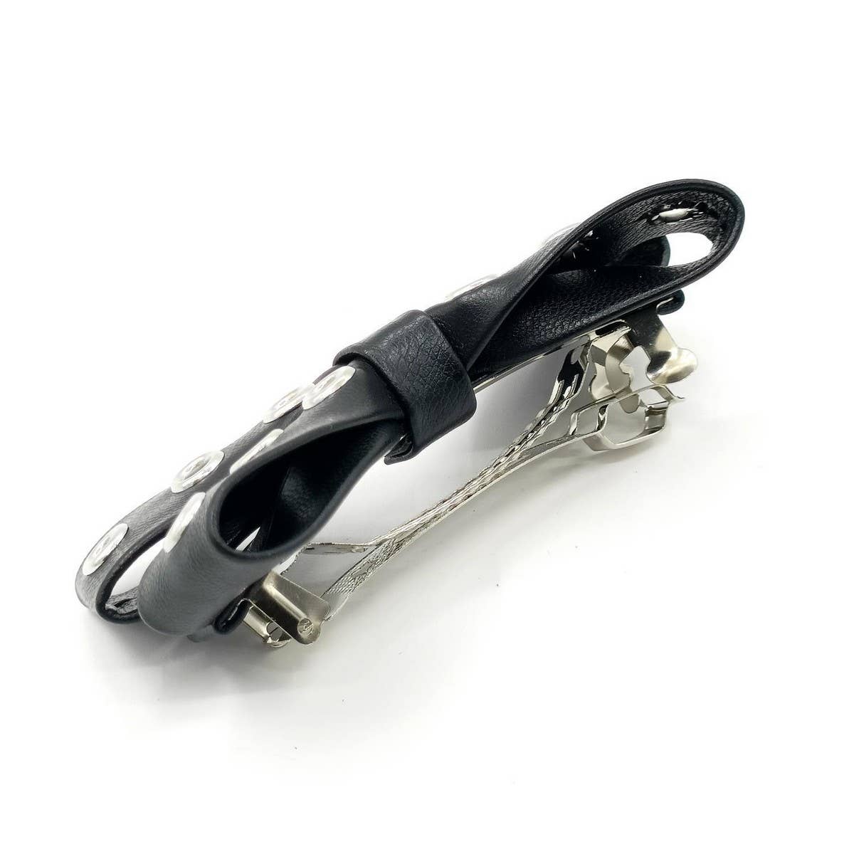 Elegant Studded Large Bow Hair Clip_CWAHA6346