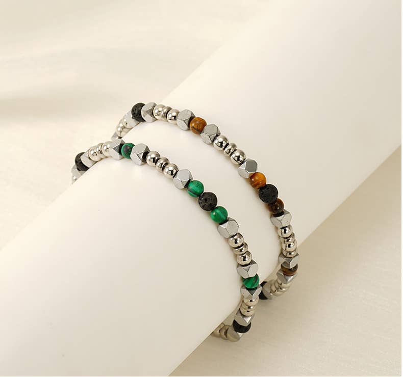 NICHE TITANIUM STEEL VOLCANIC TURQUOISE BRACELET