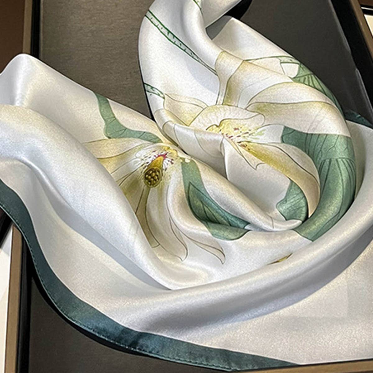 Silk Camellia Scarf - Versatile Sun Protection