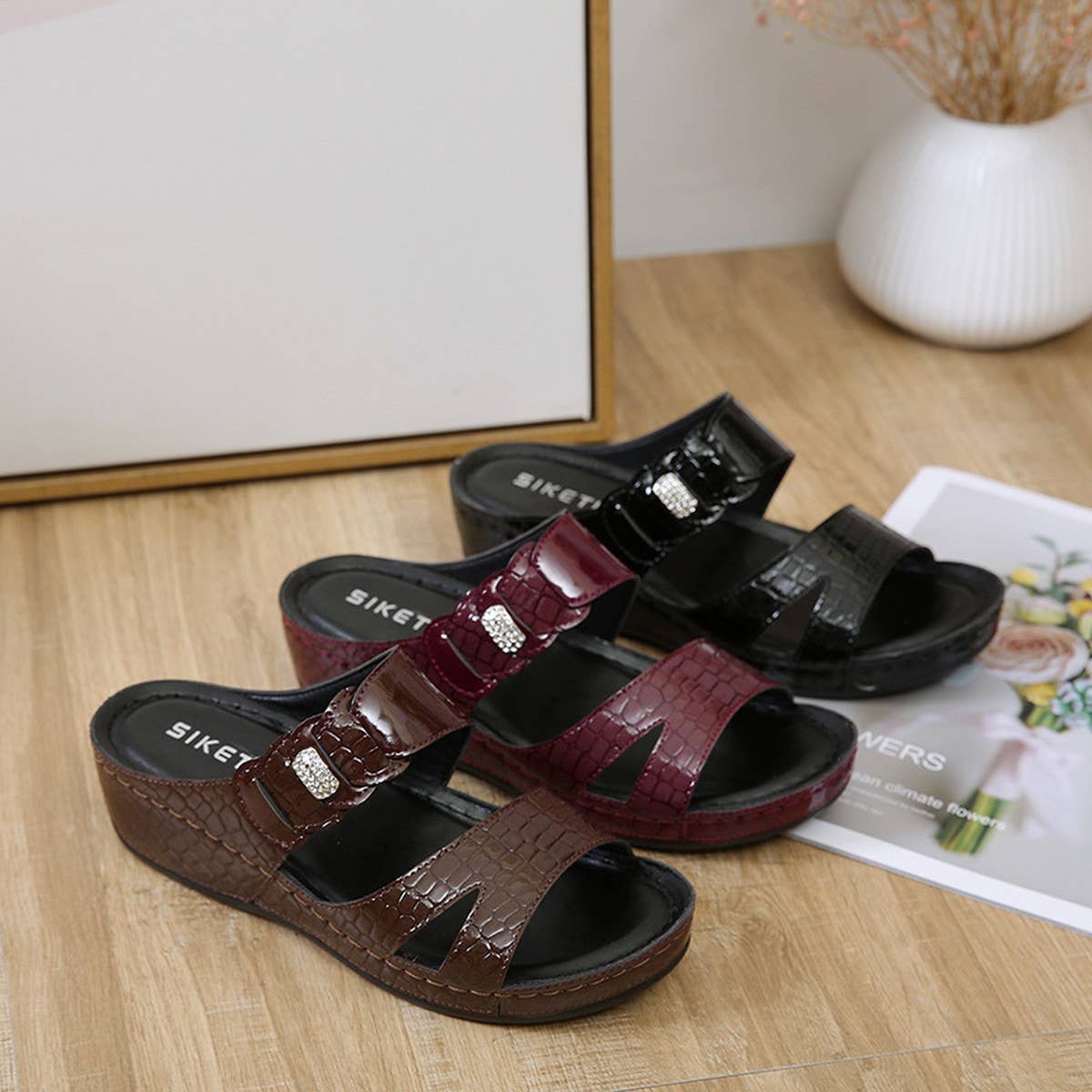 MINIMALIST MEDIUM HEEL ANTI SLIP SANDALS