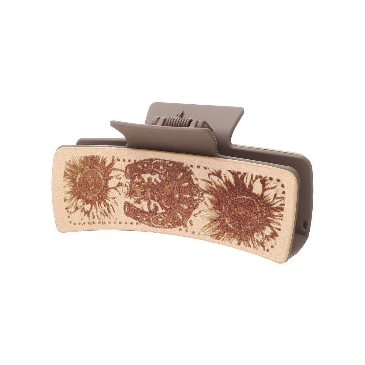 Cactus Print Leather Hair Claw Clip, Western Style_CWAHA0606