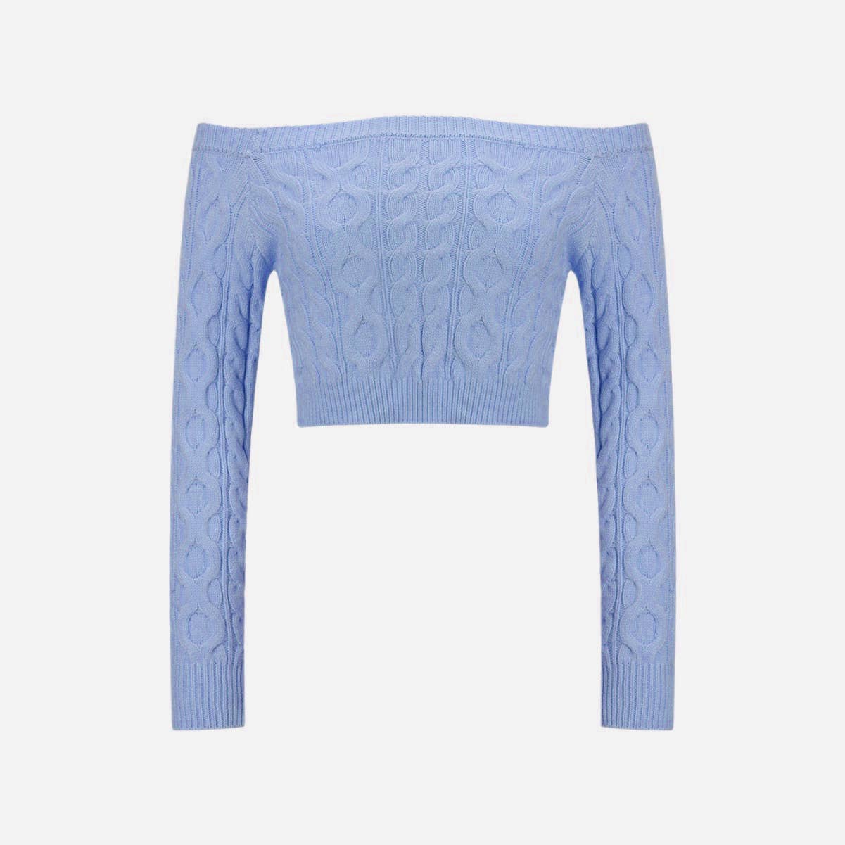 SEXY LINE NECK TWIST SOLID COLOR SWEATER