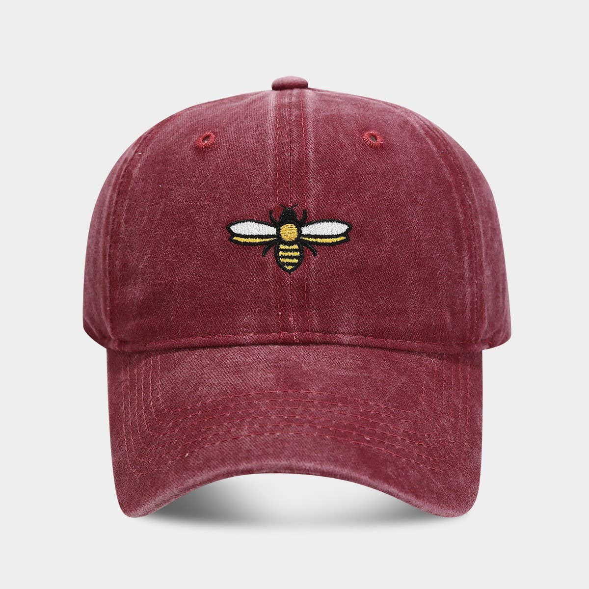 Bee Embroidery Baseball Cap -  Outdoor Sun Hat CWAH2020