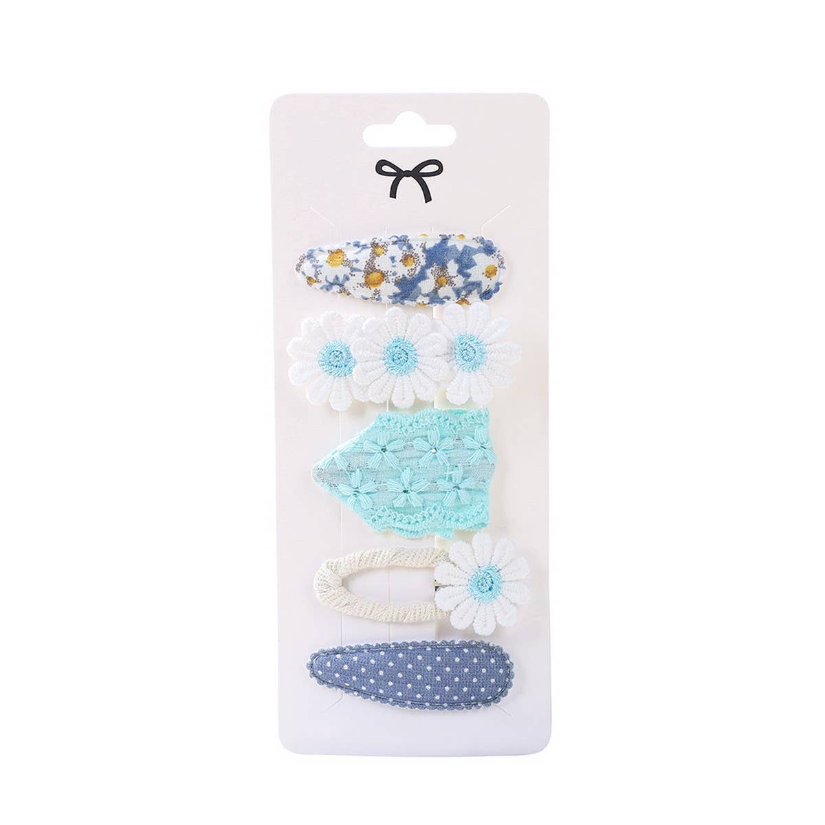 Daisy BB Clip Set ? Printed Cute Fabric Clips