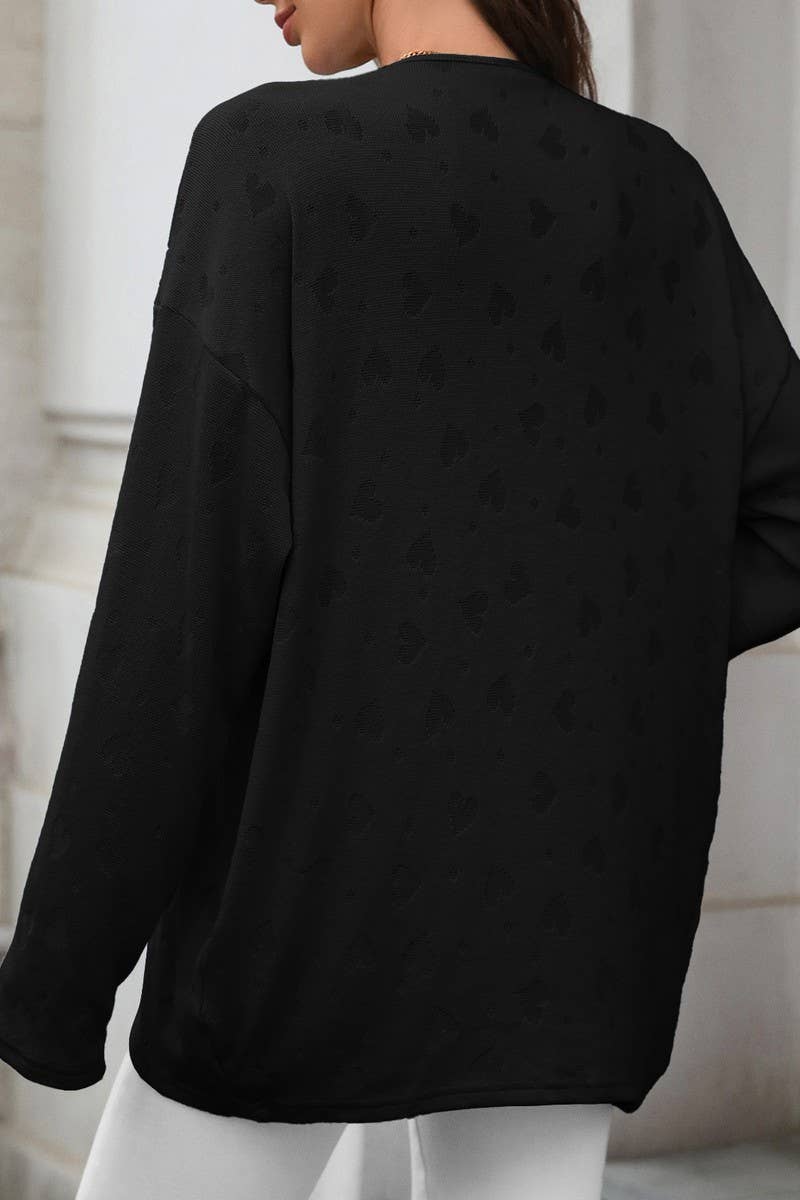 CWOCAL00858_SOLID COLOR CASUAL KNITTED CARDIGAN JACKET