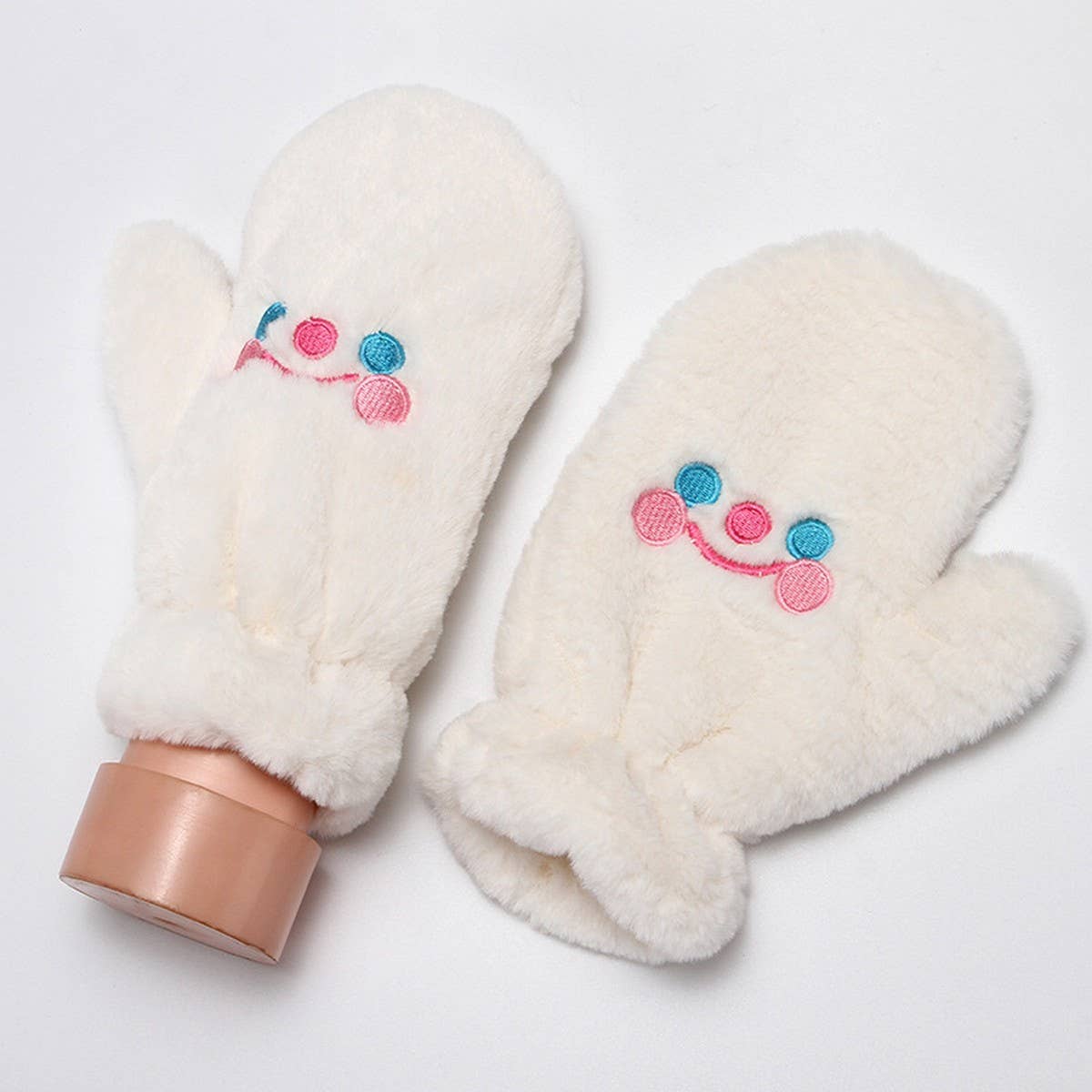 CARTOON WINTER THICK PLUSH HOOP NECK GLOVES_CWAG0272