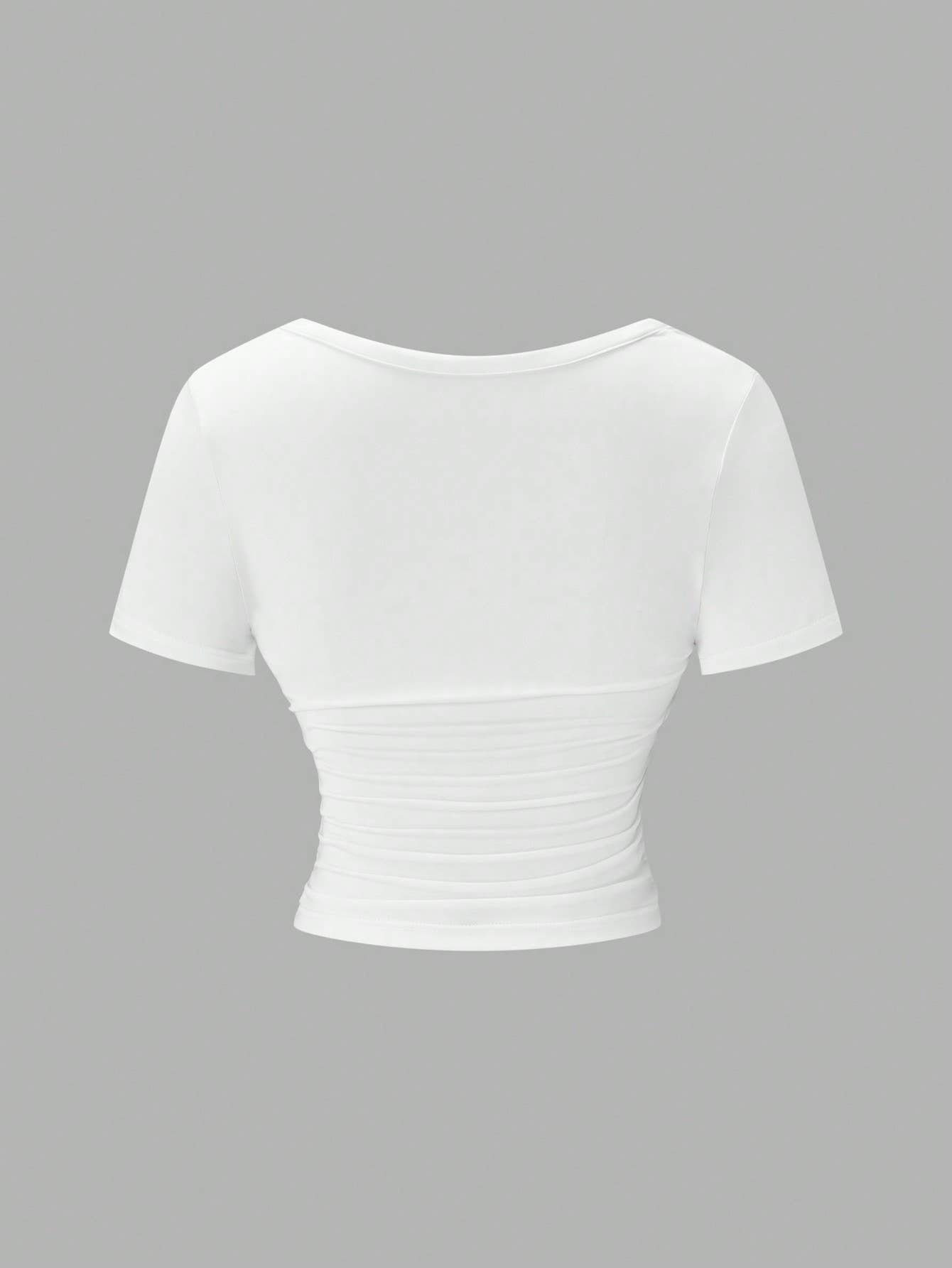 Fashion simple slim slimming crop short T-shirt