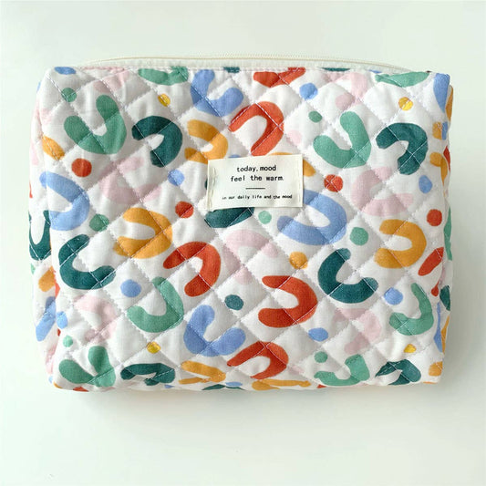 Floral storage bag large-capacity cosmetic bag