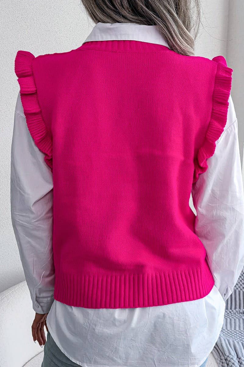 KNITTED PRISMATIC VEST SWEATER_CWOSWL1750