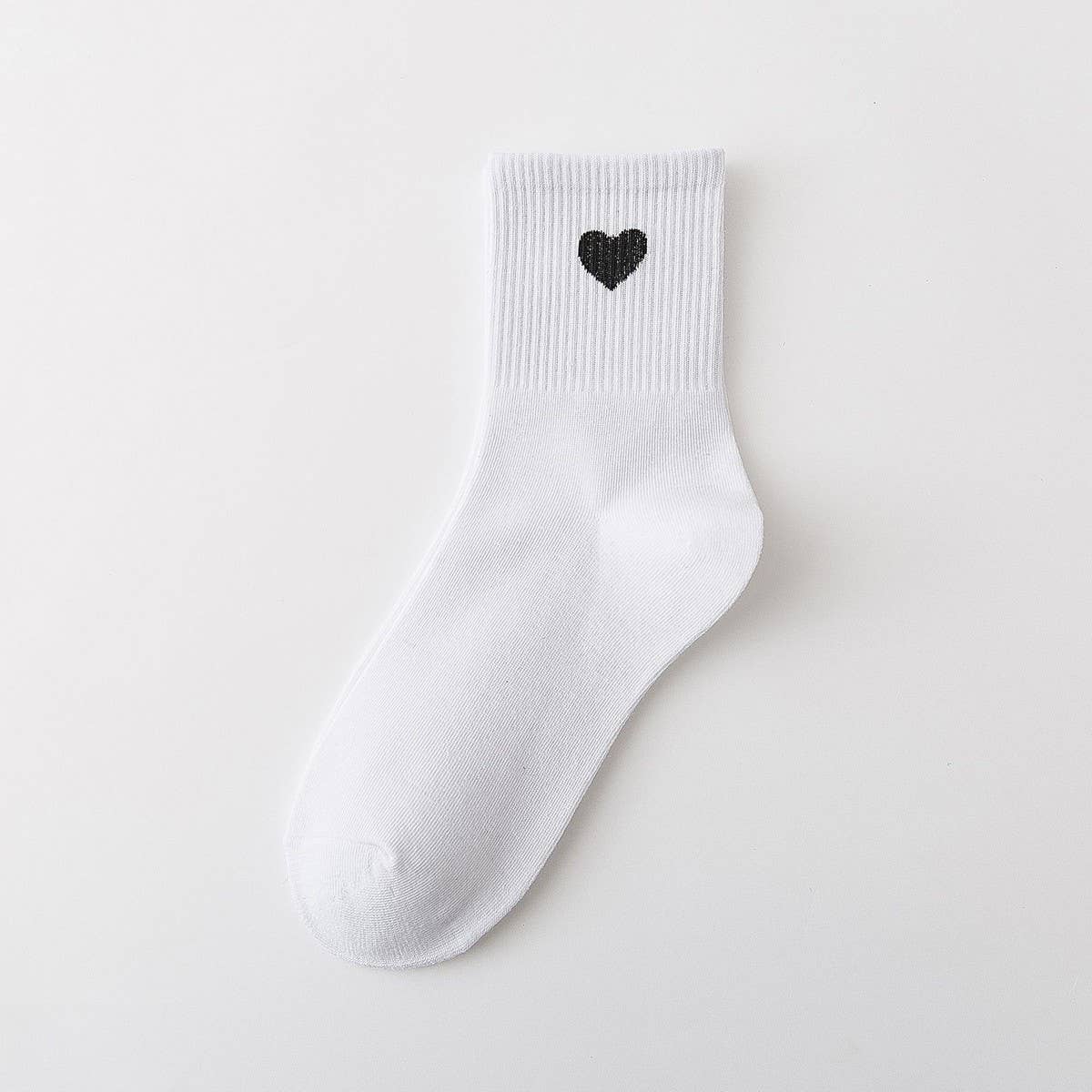 WOMEN'S FASHION HEART COTTON MIDDLE SOCKS