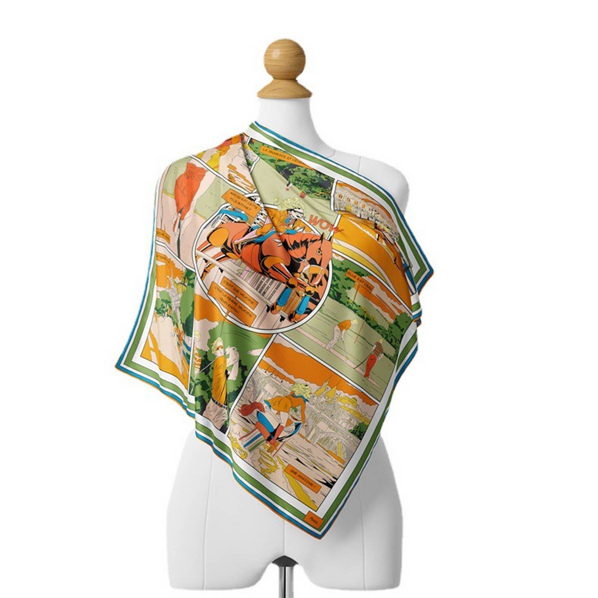 UV Protection Scarf - Lightweight Satin Square