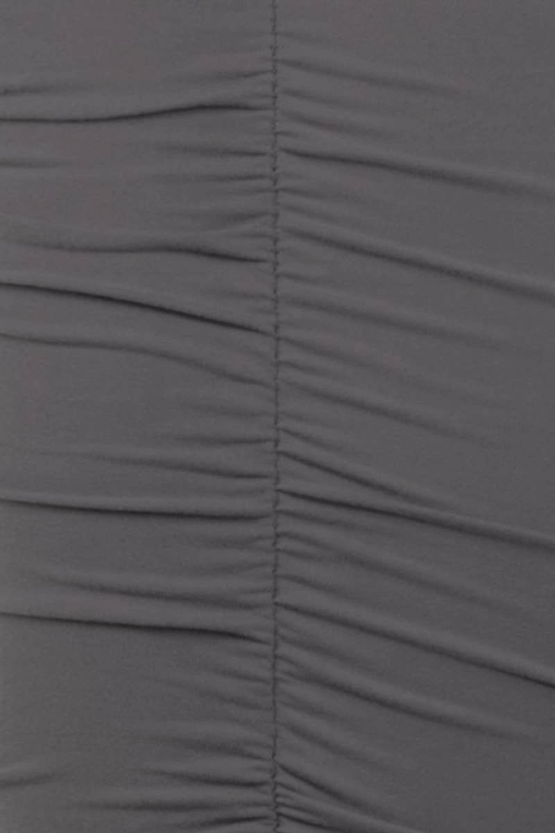 CWBMS070_PLUS Slim Fit Ruched Long Pencil Skirt