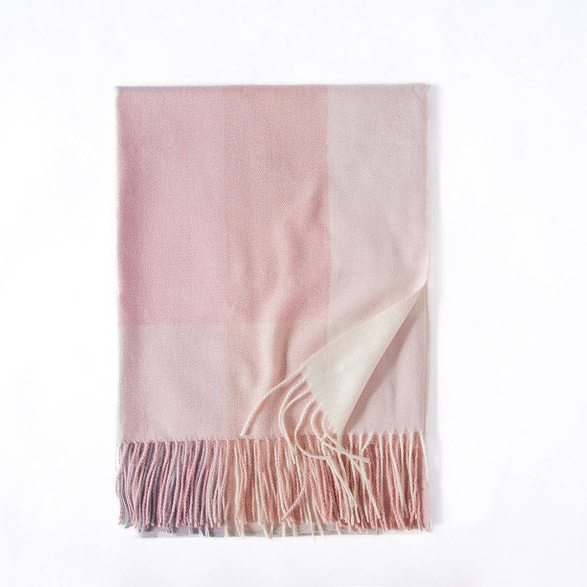 WINTER THICK WARM SHAWL KNIT LARGE PLAID SCARF