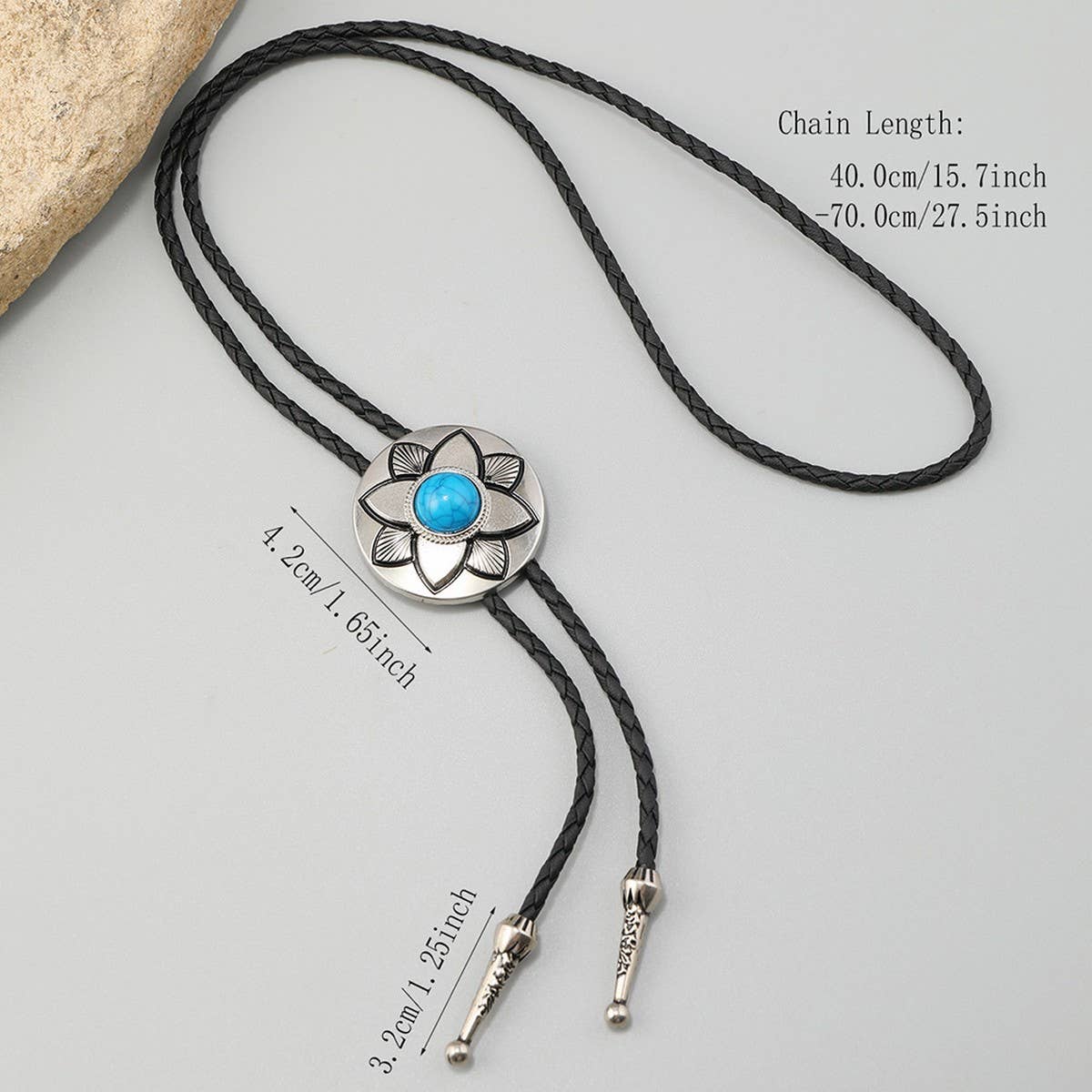 CREATIVE FLOWER ADJUSTABLE LEATHER NECKLACE