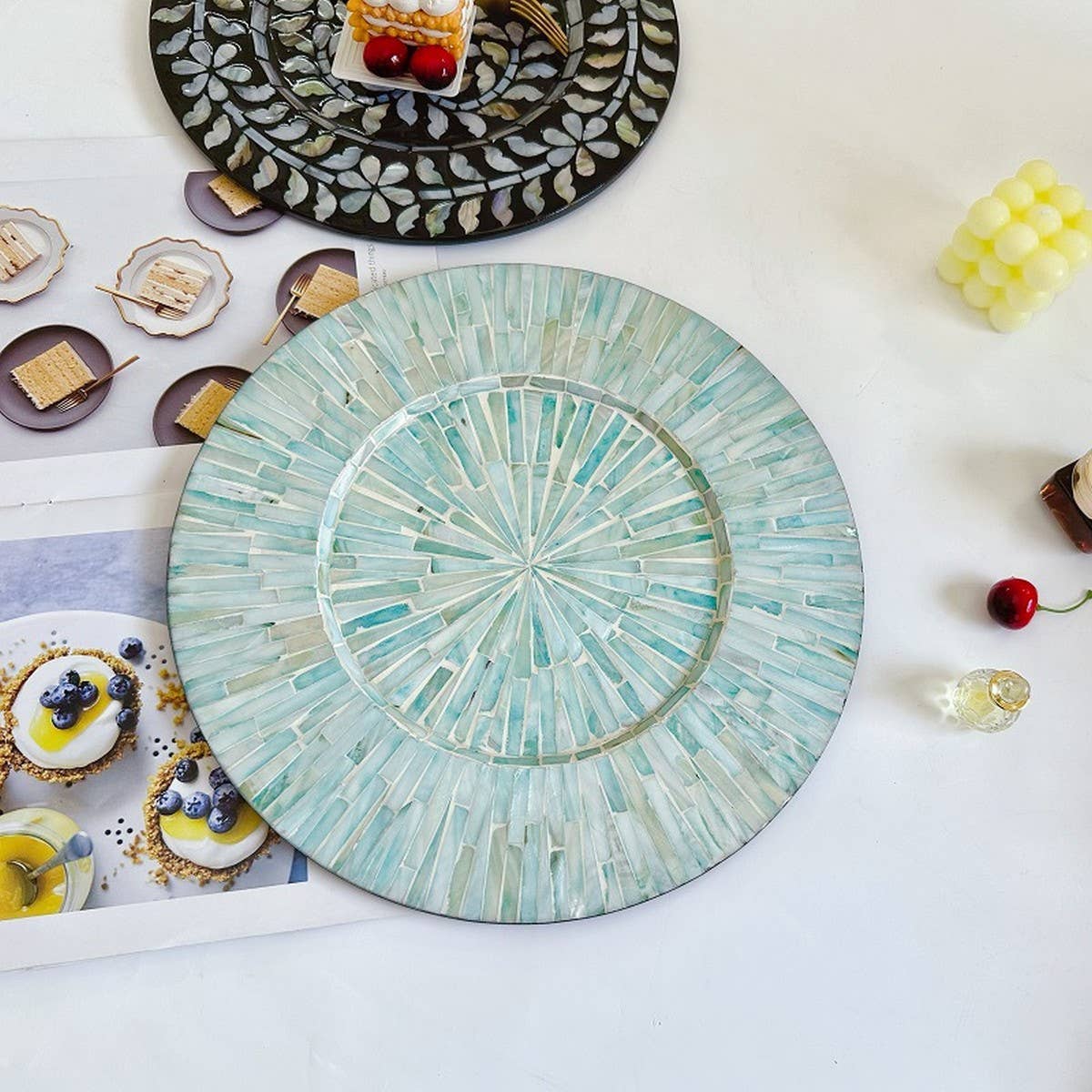 CREATIVE COLORFUL SHELL ROUND PAD INSULATION PAD