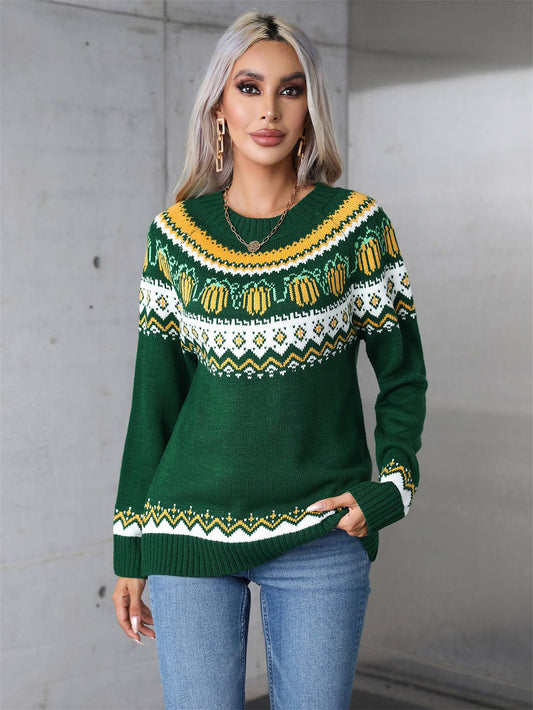 TURTLENECK CHRISTMAS SWEATER WITH LONG SLEEVES