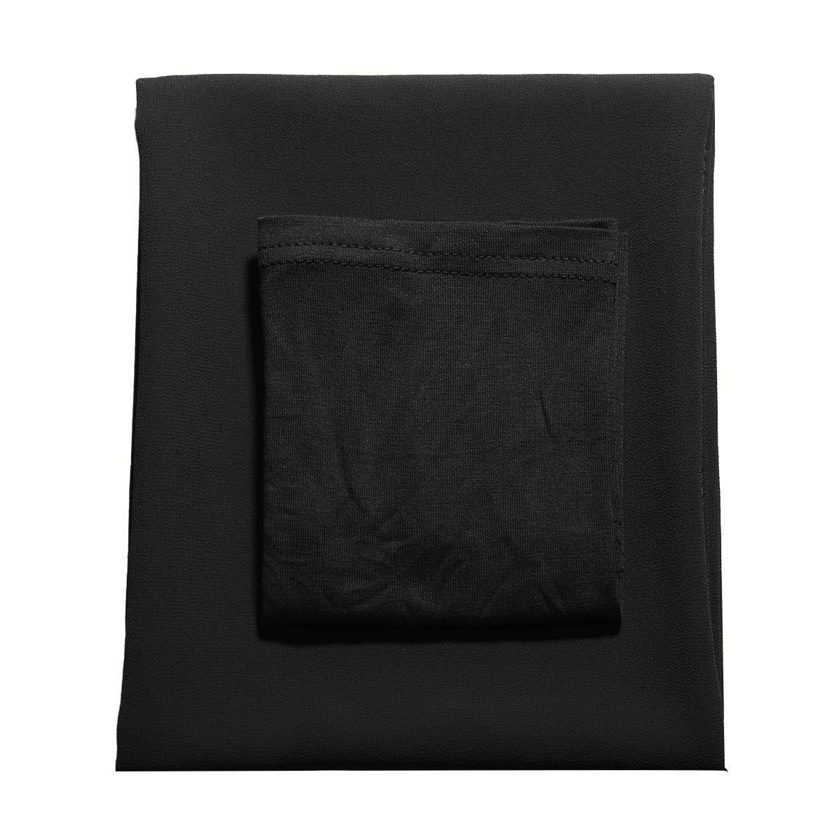 CHIFFON SHAWL HEADSCARF TWO-PIECE SET