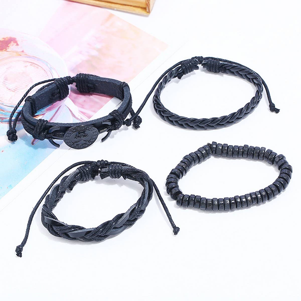 MEN'S PUNK SIMPLE RETRO SET BRACELET