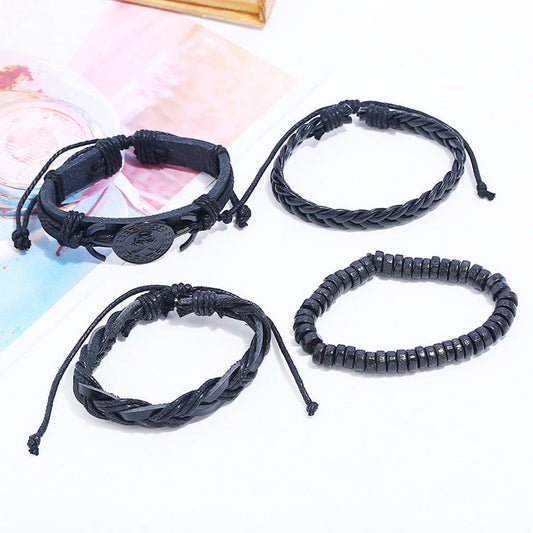 MEN'S PUNK SIMPLE RETRO SET BRACELET