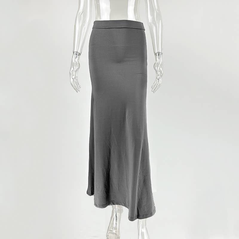 FASHION SEXY BAG HIP PLEATED LONG SKIRT