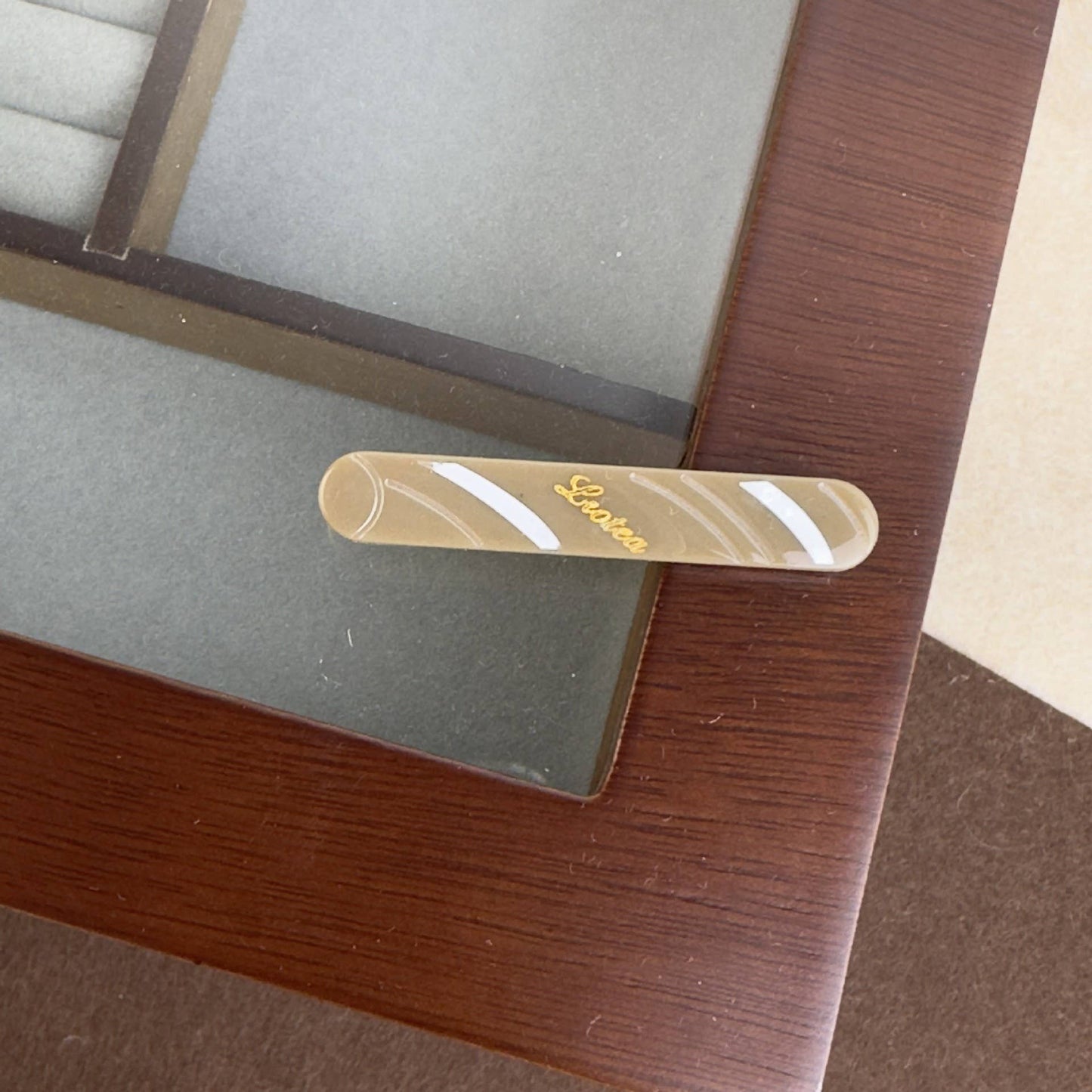 Acetate textured soda bread brooch pastry accessory