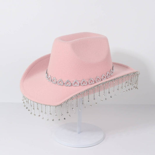 Diamond Fringe Western Cowboy Hat for Party_CWAH3648