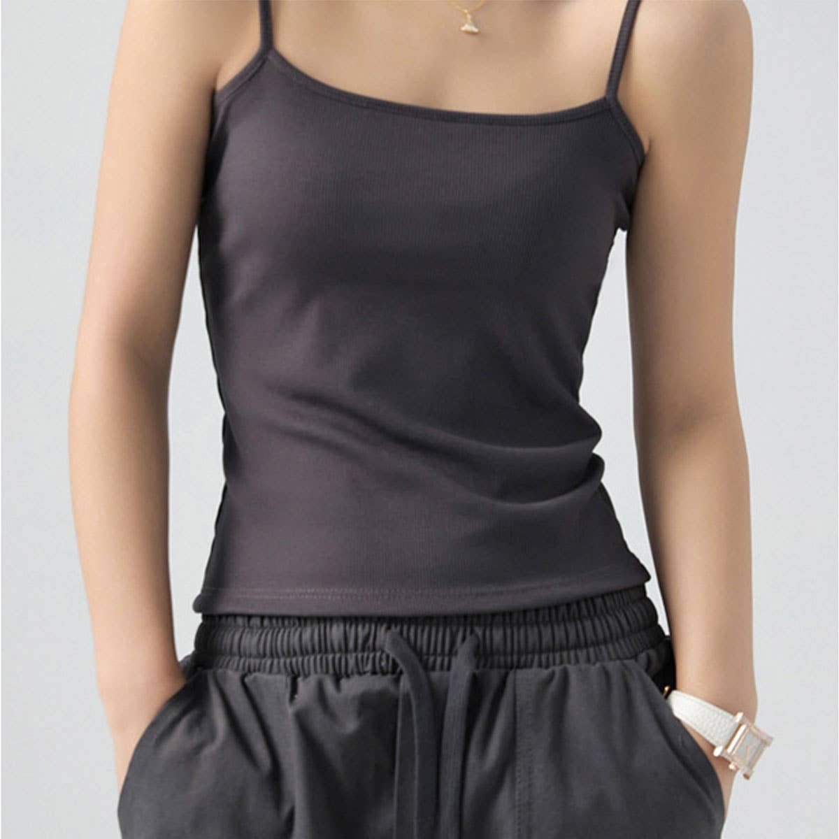 Essential Basic Ribbed Camisole Top In 7 Colors
