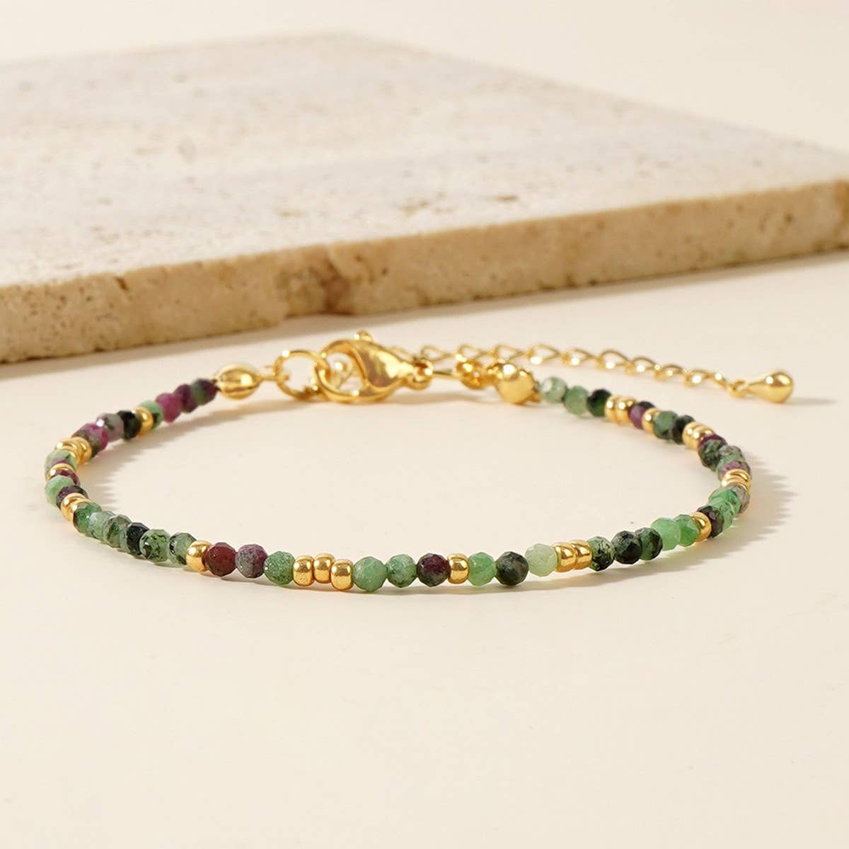 BOHEMIAN COLORFUL NATURAL STONE BEAD BRACELET_CWMM3857