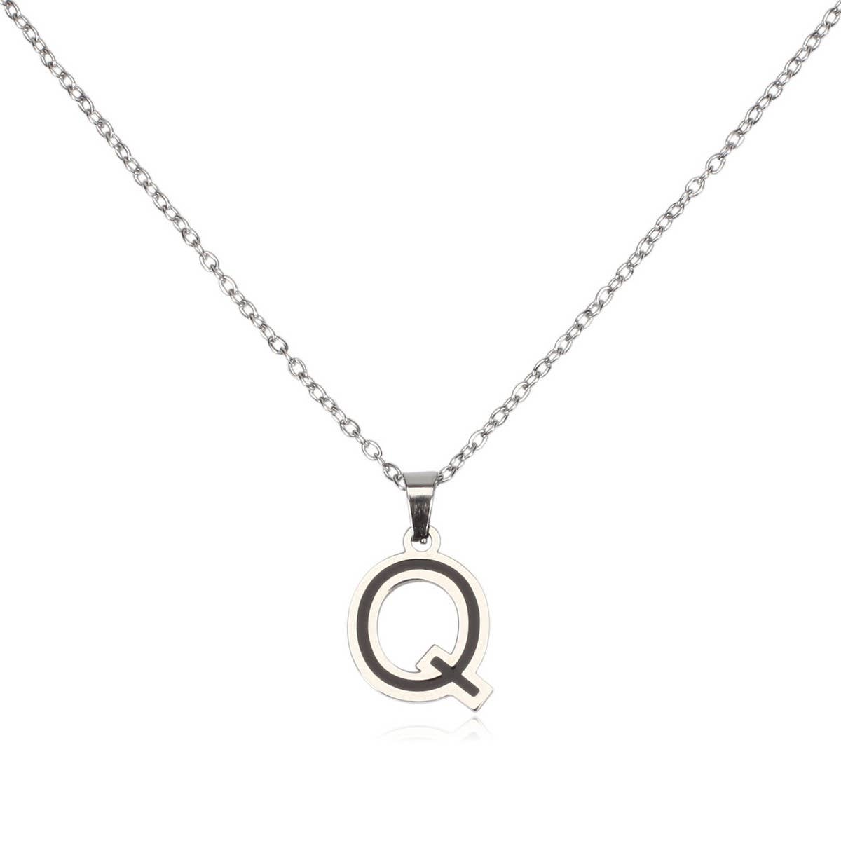 CWAJE05716_STAINLESS STEEL ALPHABET LETTER PENDANT NECKLACE