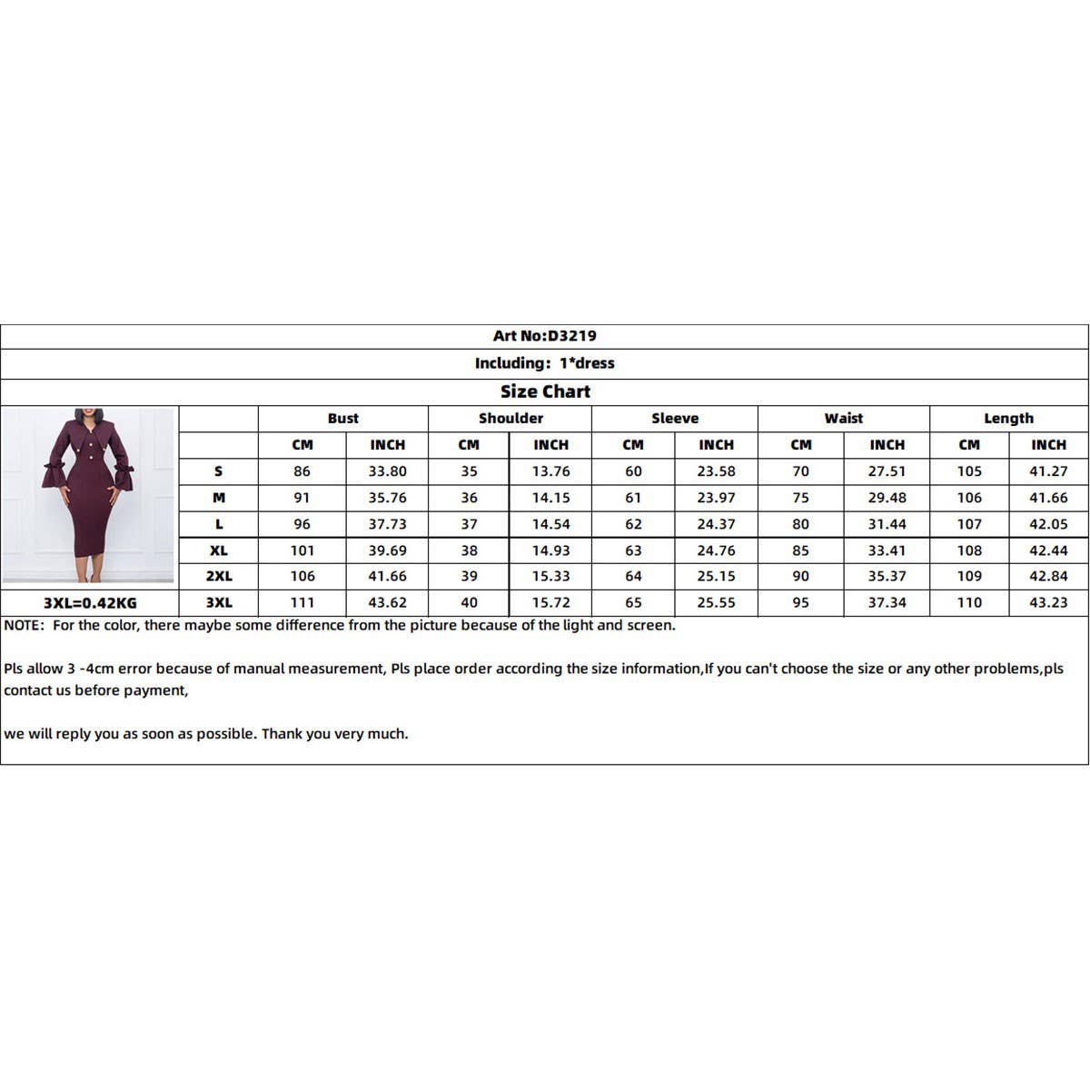 FASHIONABLE AND ELEGANT COMMUTER LONG DRESS_CWDMD3698