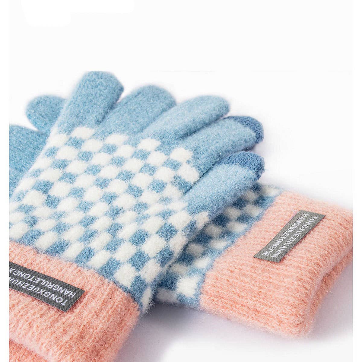 Fashion Plaid Gloves ??Thick Warm Touchscreen_CWAG0187