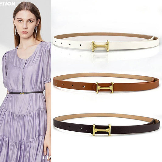 VERSATILE BLACK THIN BELT WOMEN'S ACCESSORIES_CWABE0694