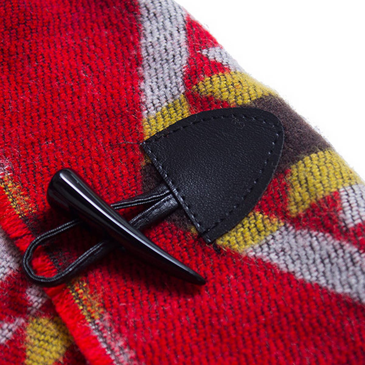 HORN BUTTON BOHEMIAN HOODED CAPE SHAWL