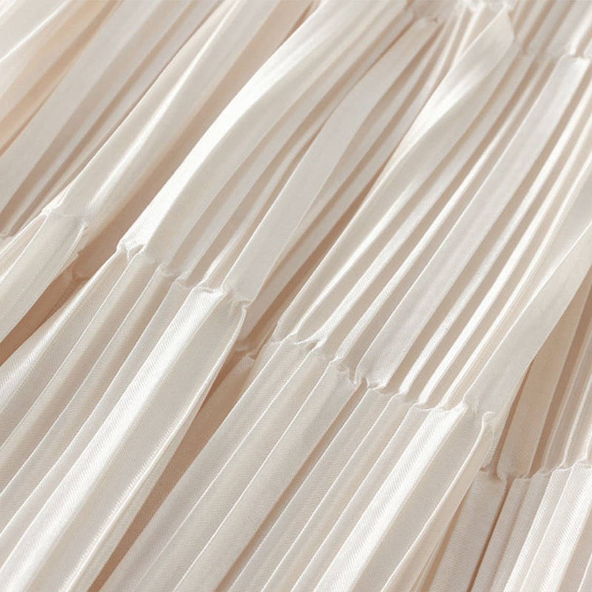 REVERSIBLE MESH PLEATED SKIRT A-LINE SKIRT