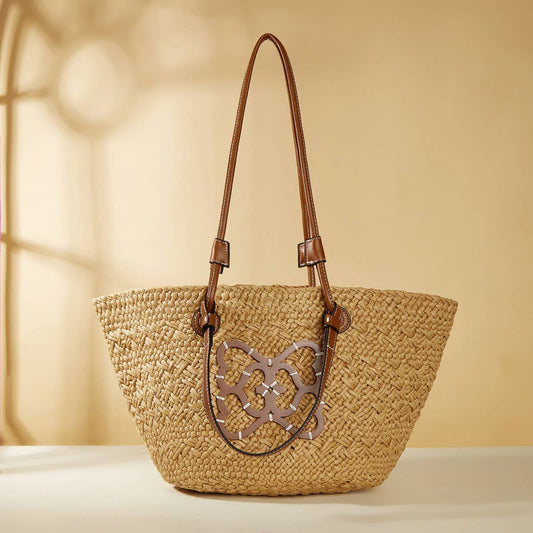 WOMEN HOT SELLING HAND-HELD SHOULDER STRAW BAG_CWAB1978